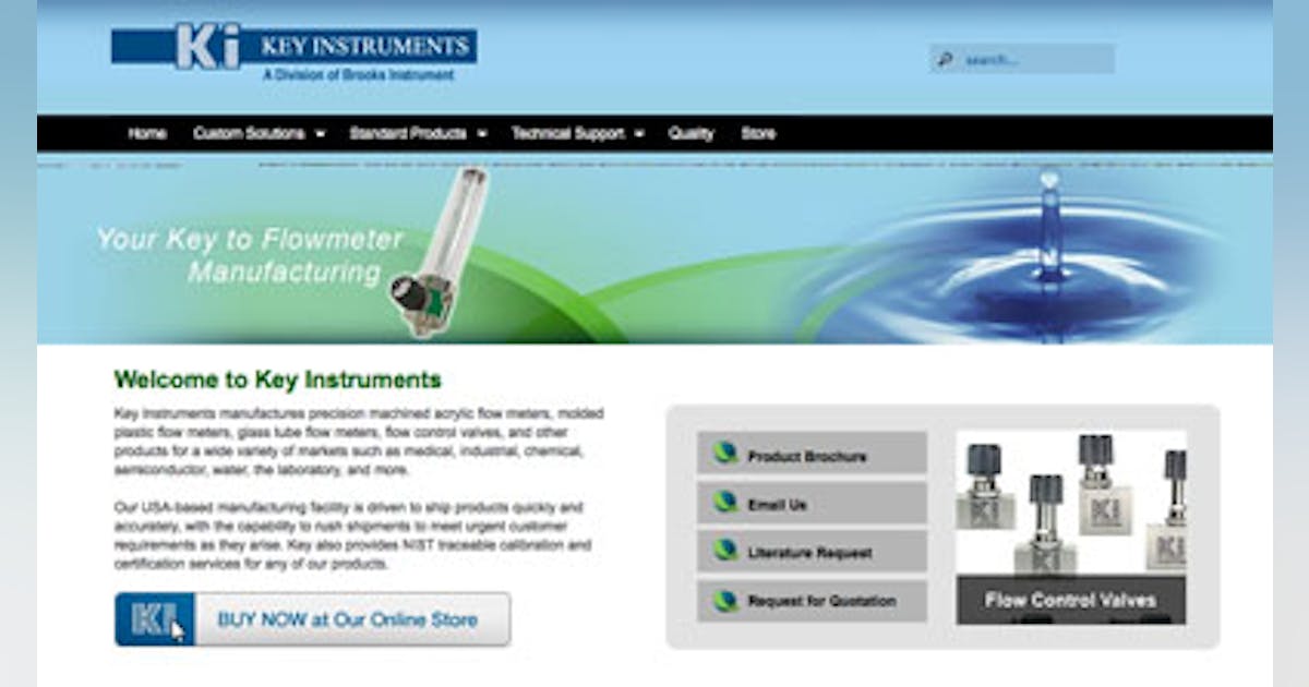 New Key Instruments Website Highlights E-Commerce Option | PI Process ...