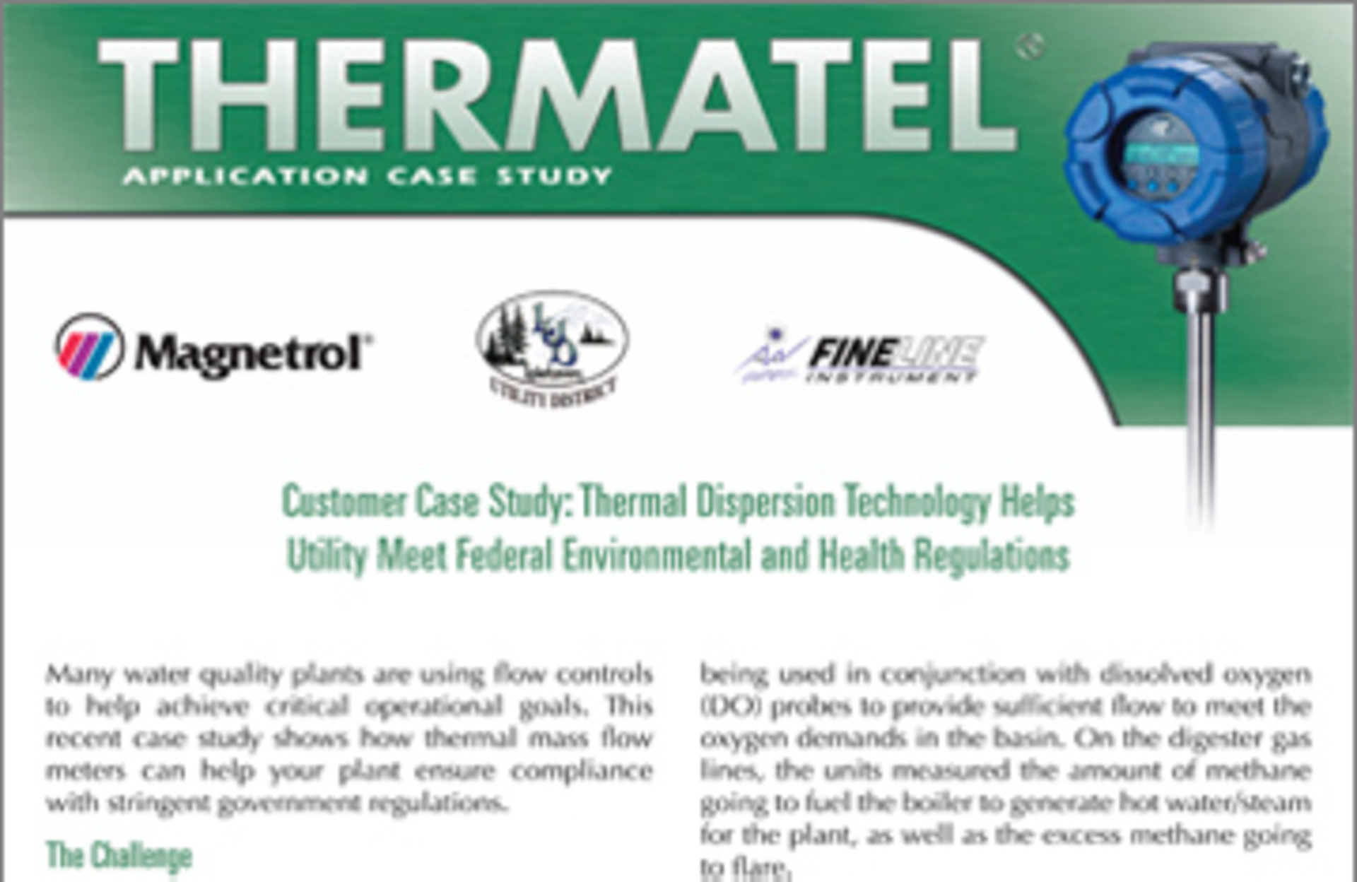 Thermatel Thermal Flowmeter Case Study