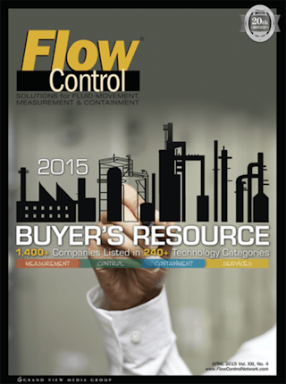 April 2015 Cover of Flow Control Magazine