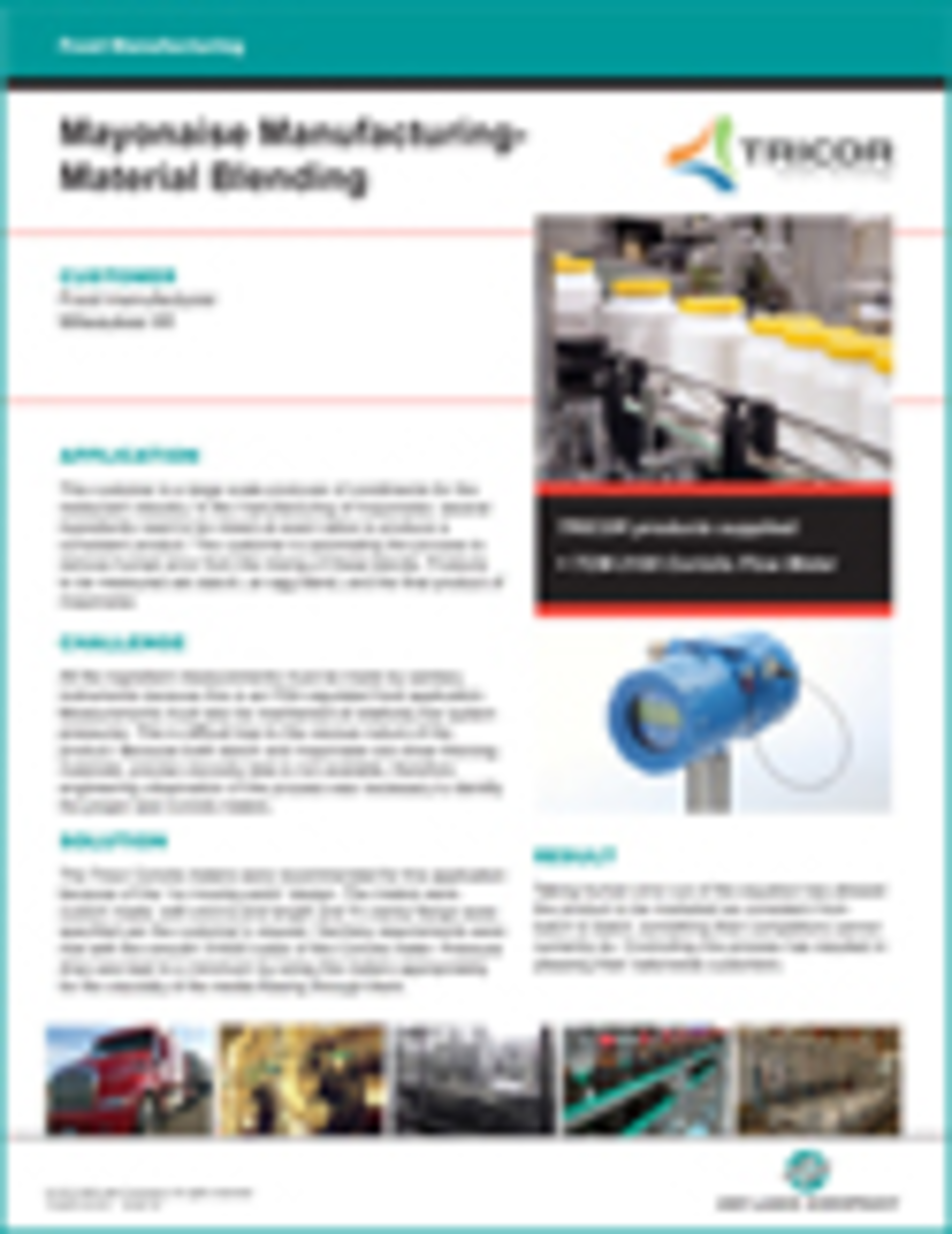 TRICOR Coriliolis Flowmeter Product Line