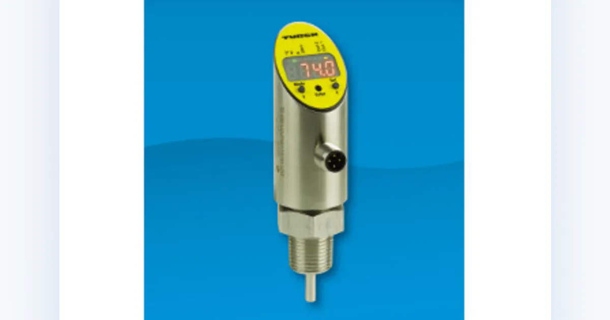 Process Data Turck TURCK Temperature Sensor Integrates Display, Process Connection & RTD ...