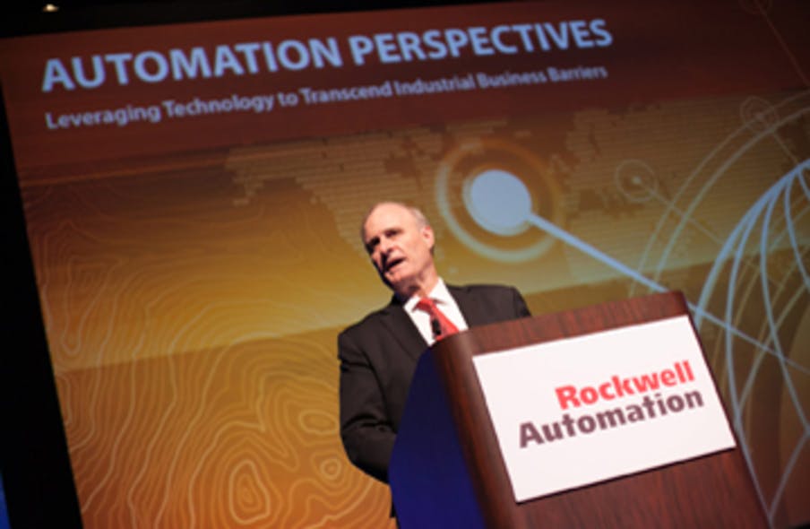 Keith Nosbusch, chairman and chief executive officer for Rockwell Automation, believes his company is well positioned to capitalize on the estimated 27 percent of value at stake for industrial manufacturers in the $14 trillion IoT marketplace.