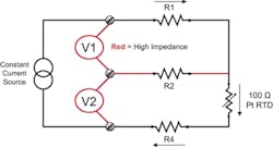 Figure 3. Four-wire RTD diagram Figure 3. Four-wire RTD diagram