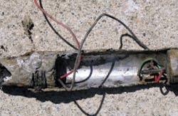 This image illustrates what happens when the sensor isn’t right for the application environment. In this case, electrolysis ate the 316L SS housing of this submersible pressure sensor. This image illustrates what happens when the sensor isn’t right for the application environment. In this case, electrolysis ate the 316L SS housing of this submersible pressure sensor.