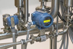 The Emerson Rosemount 8721 magnetic flow meter is a sanitary meter designed for food, beverage and pharmaceutical applications that require hygienic flow measurement.