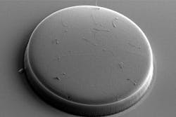 A patterned and cylindrical structure made up of carbon nanotubes. Courtesy of MIT researchers. A patterned and cylindrical structure made up of carbon nanotubes. Courtesy of MIT researchers.