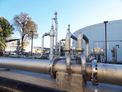 This PFR mixes a sidestream flow with ozone, and then reinjects it to the main flow, maximizing mass transfer. The system design was optimized by CFD software and years of experience. This PFR mixes a sidestream flow with ozone, and then reinjects it to the main flow, maximizing mass transfer. The system design was optimized by CFD software and years of experience.