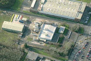 Aerial view of F2 Chemicals site in Preston, U.K. Courtesy of Hycontrol.