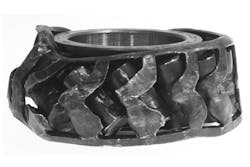 Total bearing lockup. All images courtesy of Timken. Total bearing lockup. All images courtesy of Timken.