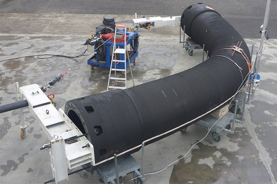 A submarine flexible water intake hose provides a dedicated solution to cooling process challenges in FPSO and FLNG facilities. All images courtesy of Trelleborg