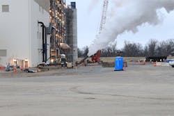 Steam cleanout In progress Steam cleanout In progress