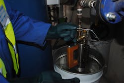 Sampling device. All graphics courtesy of Chris Wright Sampling device. All graphics courtesy of Chris Wright