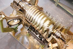An example of an axial compressor. Image courtesy of Siemens. An example of an axial compressor. Image courtesy of Siemens.