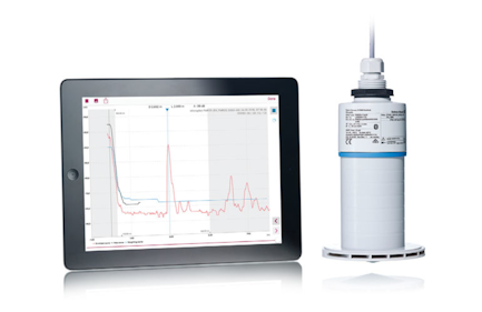 Image 1. With Bluetooth, modern radar level transmitters can be commissioned from a tablet or a smartphone. All graphics courtesy of Endress+Hauser