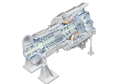 Figure 1. An example of a gas turbine. Graphic courtesy of Siemens Figure 1. An example of a gas turbine. Graphic courtesy of Siemens
