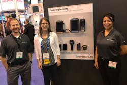 The Pepperl+Fuchs team showed Flow Control Editor in Chief Robyn Tucker its mobile devices for hazardous areas at the Offshore Technology Conference in May. The Pepperl+Fuchs team showed Flow Control Editor in Chief Robyn Tucker its mobile devices for hazardous areas at the Offshore Technology Conference in May.
