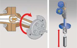 Tourque tube technology (left) and range spring/LVDT technology (right). Tourque tube technology (left) and range spring/LVDT technology (right).