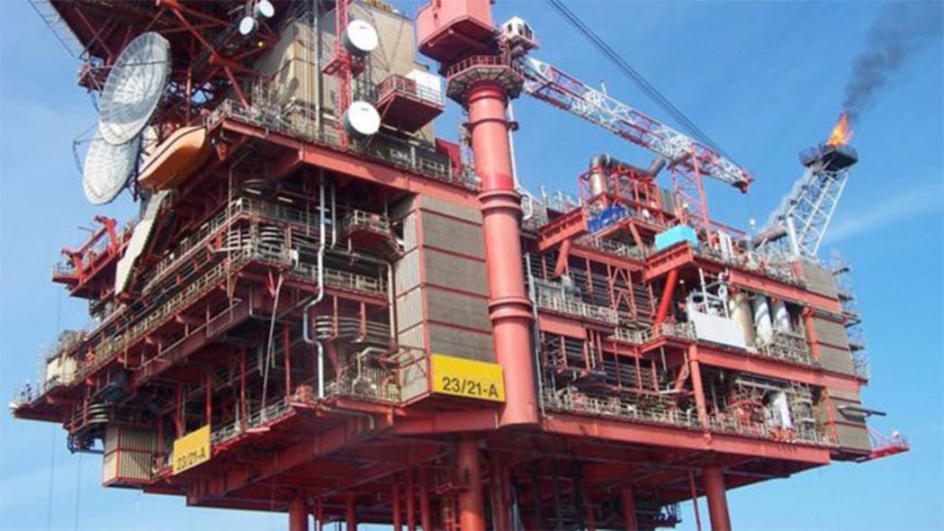 Gas production platform. Image courtesy of CMA