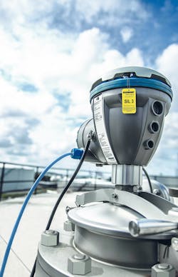 A noncontacting radar level gauge offers a unique two-in-one solution when delivered with two separate and independent electrical units within one housing. A noncontacting radar level gauge offers a unique two-in-one solution when delivered with two separate and independent electrical units within one housing.