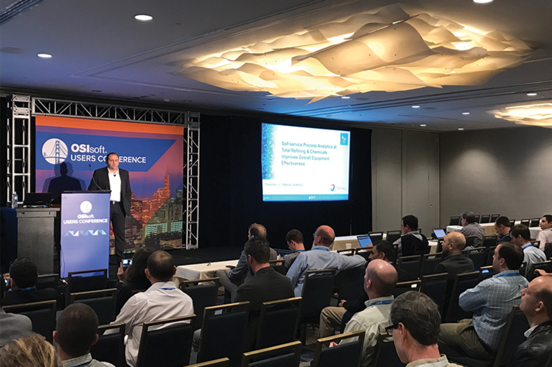 Fabrice Leclercq presenting TrendMiner at the OSIsoft Global User Conference. All graphics courtesy of TrendMiner