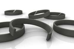 Wear rings prevent metal-to-metal contact and thus optimize the performance of the sealing system. All graphics courtesy of Trelleborg Sealing Solutions Wear rings prevent metal-to-metal contact and thus optimize the performance of the sealing system. All graphics courtesy of Trelleborg Sealing Solutions