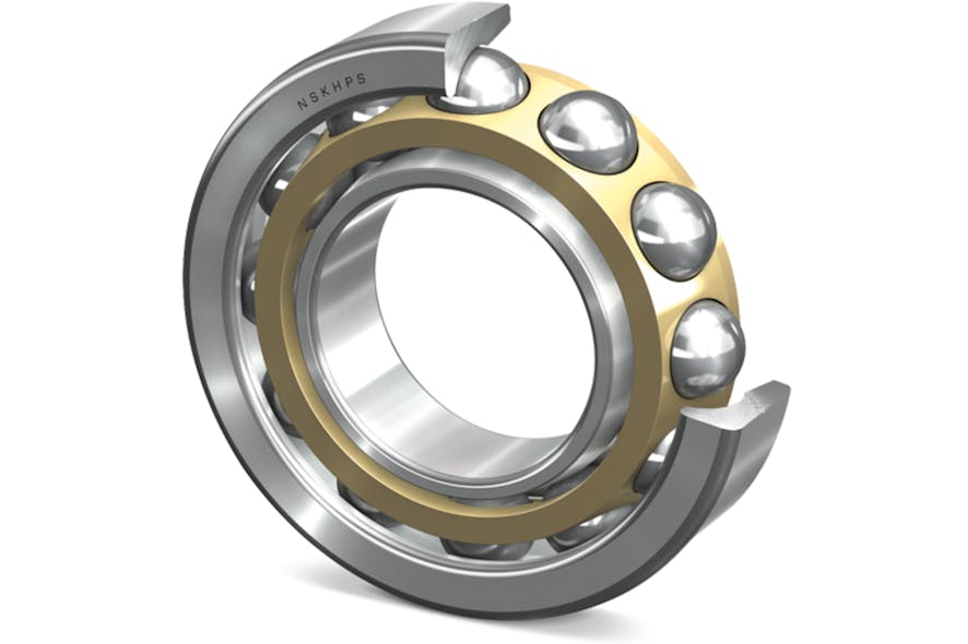 High-performance, standard single-row angular contact ball bearing