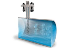 The helical strakes of this thermowell stem break up the flow and impede the formation of defined vortices, avoiding vibration excitation and, as a consequence, no resonance of the thermowell occurs. The helical strakes of this thermowell stem break up the flow and impede the formation of defined vortices, avoiding vibration excitation and, as a consequence, no resonance of the thermowell occurs.