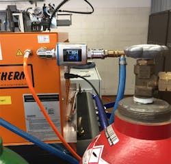 By using a Picomag electromagnetic flowmeter in the cooling return line, one can verify the flow rate and the temperature simultaneously. Graphic courtesy of Endress+Hauser By using a Picomag electromagnetic flowmeter in the cooling return line, one can verify the flow rate and the temperature simultaneously. Graphic courtesy of Endress+Hauser