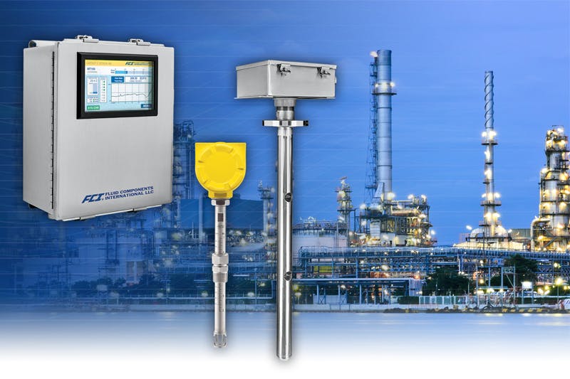 FCI&rsquo;s local sales representative and applications engineering team recommended trying the MT100S Multipoint Thermal Mass Flow Meter. Graphic courtesy of FCI