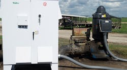U.S. Motors Vertical Hollowshaft motor and VFD provides flexible water flow options for a cattle ranch in Texas. Courtesy of Nidec