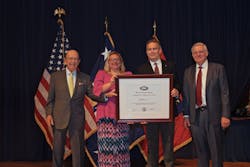 U.S. Secretary of Commerce Wilbur Ross, Equilibar export manager Julie Detmering, Equilibar president Jeff Jennings, and Under Secretary of Commerce for International Trade Gilbert Kaplan. Photo courtesy of Equilibar U.S. Secretary of Commerce Wilbur Ross, Equilibar export manager Julie Detmering, Equilibar president Jeff Jennings, and Under Secretary of Commerce for International Trade Gilbert Kaplan. Photo courtesy of Equilibar