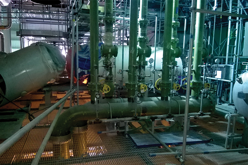 An example of piping in a congested area during construction/installation phase. Courtesy of Amin Almasi