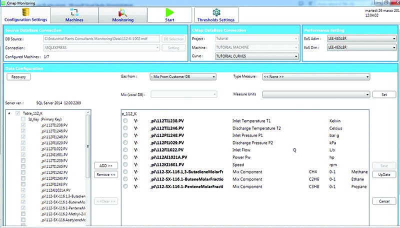 Figure 2. Monitoring software field data connection