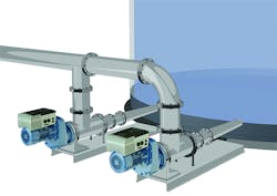 Figure 4. The frequency inverter is installed directly on the motor, allowing the drives to be easily integrated into the operator’s plant topology without the need for major changes. Figure 4. The frequency inverter is installed directly on the motor, allowing the drives to be easily integrated into the operator’s plant topology without the need for major changes.