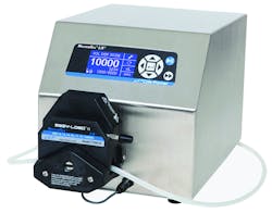 Figure 4. Masterflex L/S stainless steel process pump with Easy-Load II pump head, open-head sensor and Tygon E-LFL tubing is an alternative formulation to silicone for a range of liquid transfers, including in labs and bioprocess applications. Figure 4. Masterflex L/S stainless steel process pump with Easy-Load II pump head, open-head sensor and Tygon E-LFL tubing is an alternative formulation to silicone for a range of liquid transfers, including in labs and bioprocess applications.