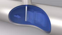Figure 2. When a thermowell is inserted into a flowing liquid stream, vibrations caused by wake-shedding effects can result in metal fatigue. Figure 2. When a thermowell is inserted into a flowing liquid stream, vibrations caused by wake-shedding effects can result in metal fatigue.