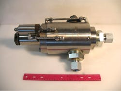 Figure 3. Regulator/relief valve rated at 200 gpm at 5,000 psi Figure 3. Regulator/relief valve rated at 200 gpm at 5,000 psi