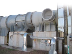 An example of a ventilation installation for an industrial application. An example of a ventilation installation for an industrial application.