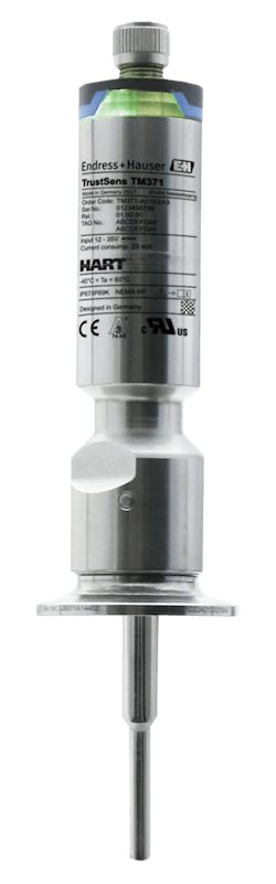 Figure 2. The Endress+Hauser TrustSens RTD can calibrate itself when certain process conditions are met. Figure 2. The Endress+Hauser TrustSens RTD can calibrate itself when certain process conditions are met.