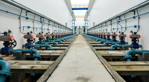 Figure 1. Butterfly valves (shown here in a water treatment facility) can be used in a wide range of industries.