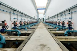 Figure 1. Butterfly valves (shown here in a water treatment facility) can be used in a wide range of industries. Figure 1. Butterfly valves (shown here in a water treatment facility) can be used in a wide range of industries.