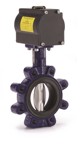 Figure 2. The Keystone GRL 100 butterfly valve with F89 pneumatic actuator Figure 2. The Keystone GRL 100 butterfly valve with F89 pneumatic actuator