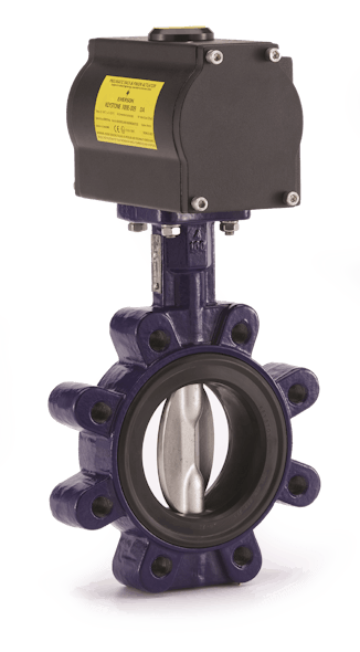 Figure 2. The Keystone GRL 100 butterfly valve with F89 pneumatic actuator