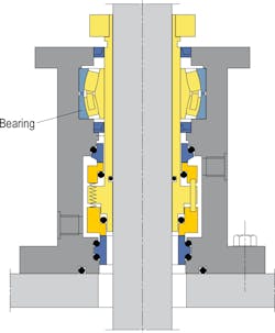 Figure 8. Dual mechanical seal with bearing Figure 8. Dual mechanical seal with bearing