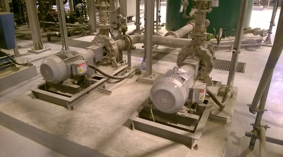 An example of pumps and their suction piping