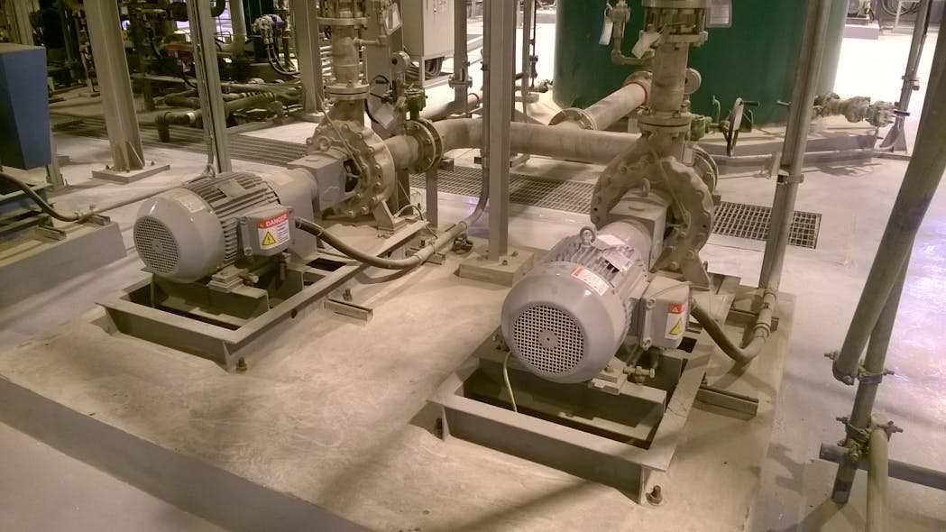 An example of pumps and their suction piping
