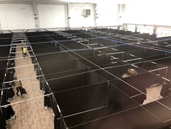 The field hospital located in the Billie Jean King National Tennis Center in Flushing Meadows-Corona Park, had a total of 750 beds. The field hospital located in the Billie Jean King National Tennis Center in Flushing Meadows-Corona Park, had a total of 750 beds.