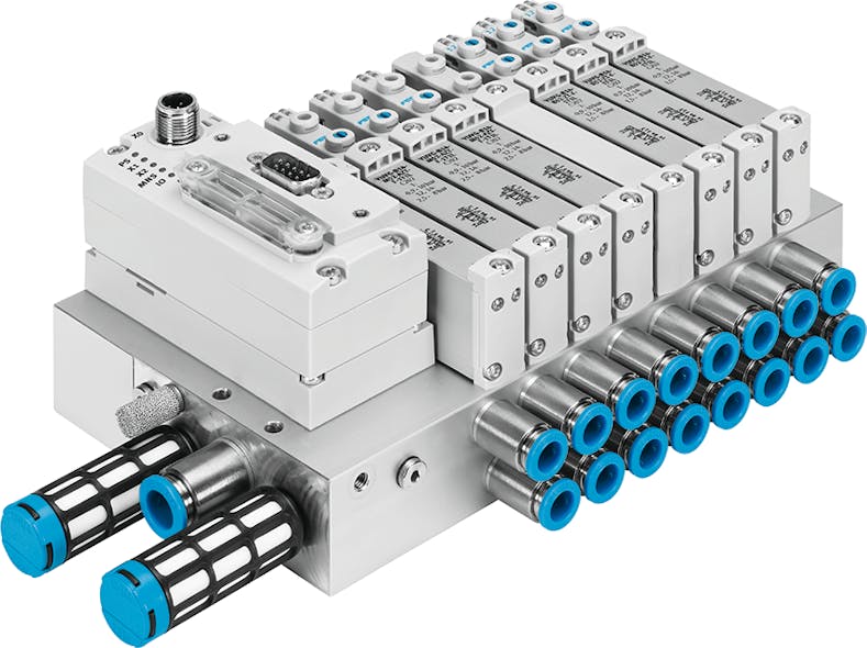 Shepherd Controls will focus on pneumatics such as the Festo universal valve terminal VTUG with CTEU low-cost Fieldbus connectivity for increased control cabinet I/O density and lower installation time.
