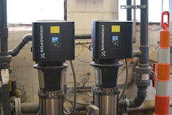 Grundfos CREs are also used in boiler feed applications in the chemical plant. Grundfos CREs are also used in boiler feed applications in the chemical plant.