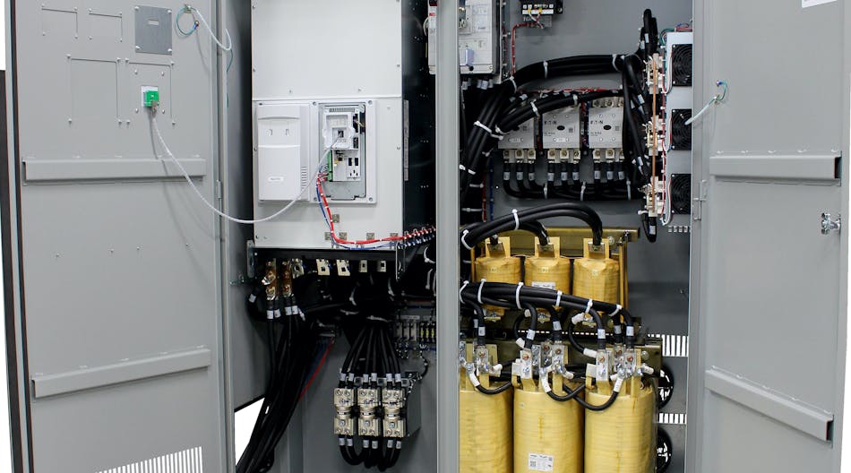 Figure 1. Eaton&apos;s clean power variable frequency drives provide a low-cost, low-complexity solution to reduce harmonic levels as low as 3% in compliance with IEEE 519-2014.
